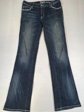 Rock 47 by Wrangler Women’s Size 9/10 Blue Denim Low Rise Bootcut Jeans